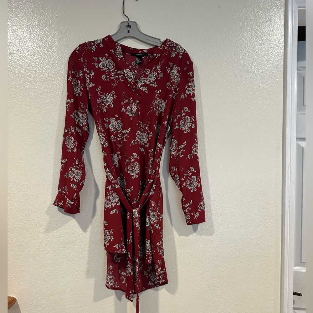 Forever 21 floral casual long sleeves dress